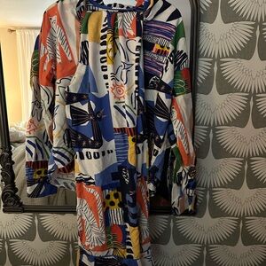 Colorful Abstract Anthropologie Pajama Set